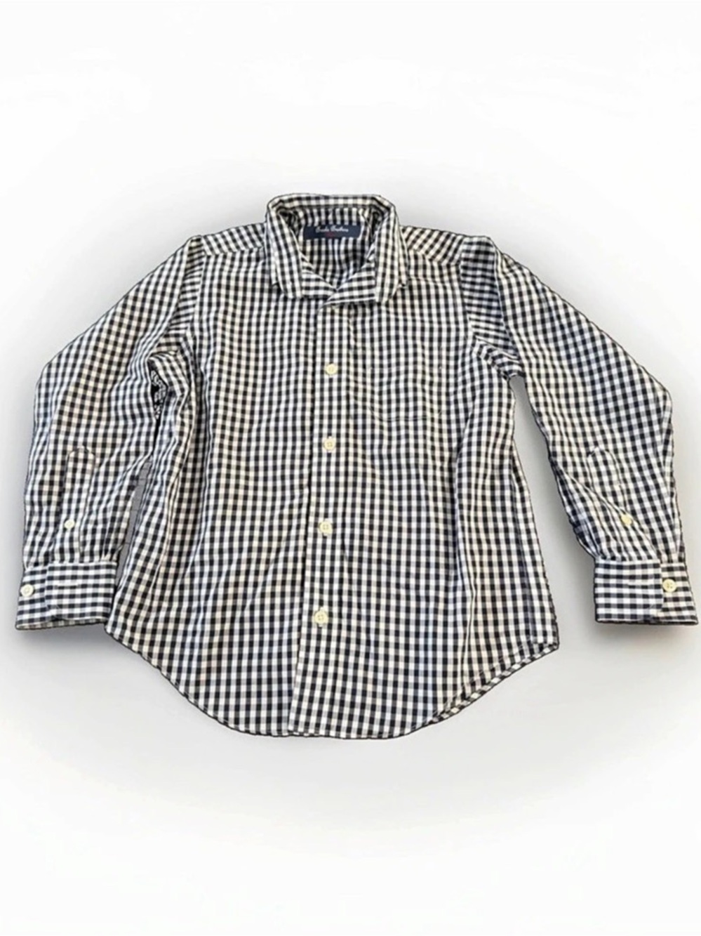 Brooks Brothers Gingham Check Button-Down Shirt Blue & White